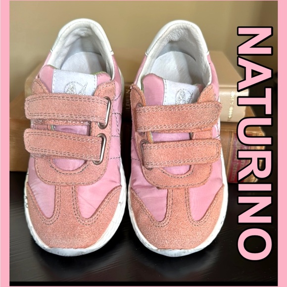 Naturino Other - NATURINO Pink Kids Sneakers with Velcro Straps ~ Sz 25 (8T)
